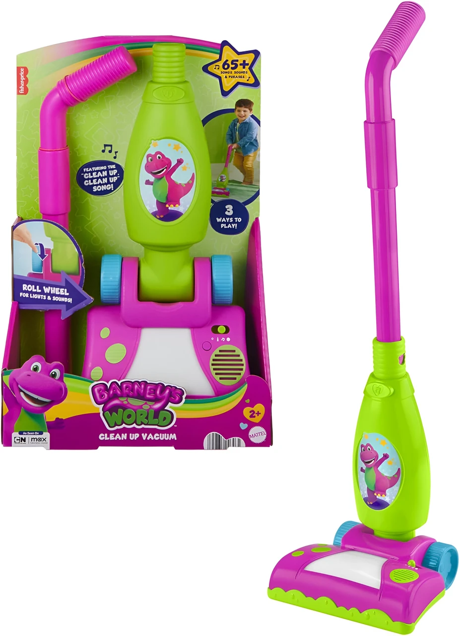 Fisher-Price Barney's World Clean Up Vacuum Electronic Toddler Toy