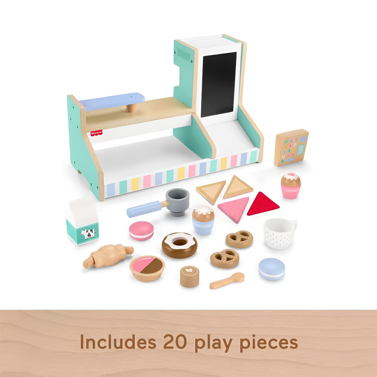 Fisher-Price Wood Pretend Play Coffee Shop & Toy Register