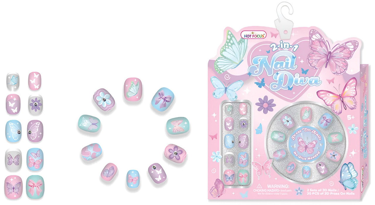 Hot Focus Nail Diva Kit - Butterflies