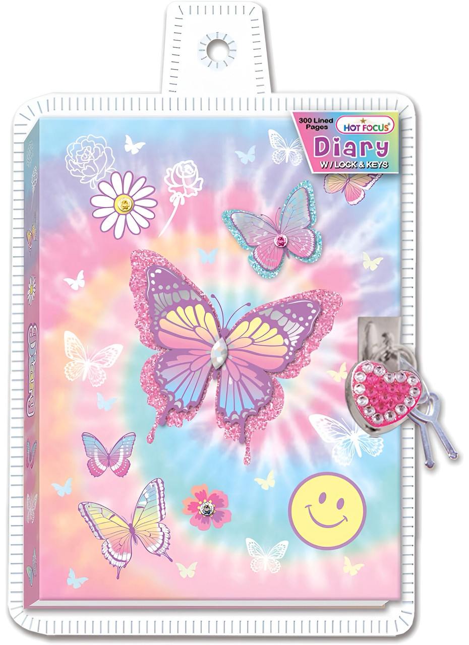 Butterfly Diary with Lock & Keys