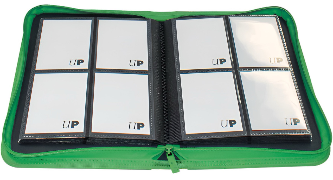 Ultra Pro Vivid 4-Pocket Zippered Pro-Binder - Green