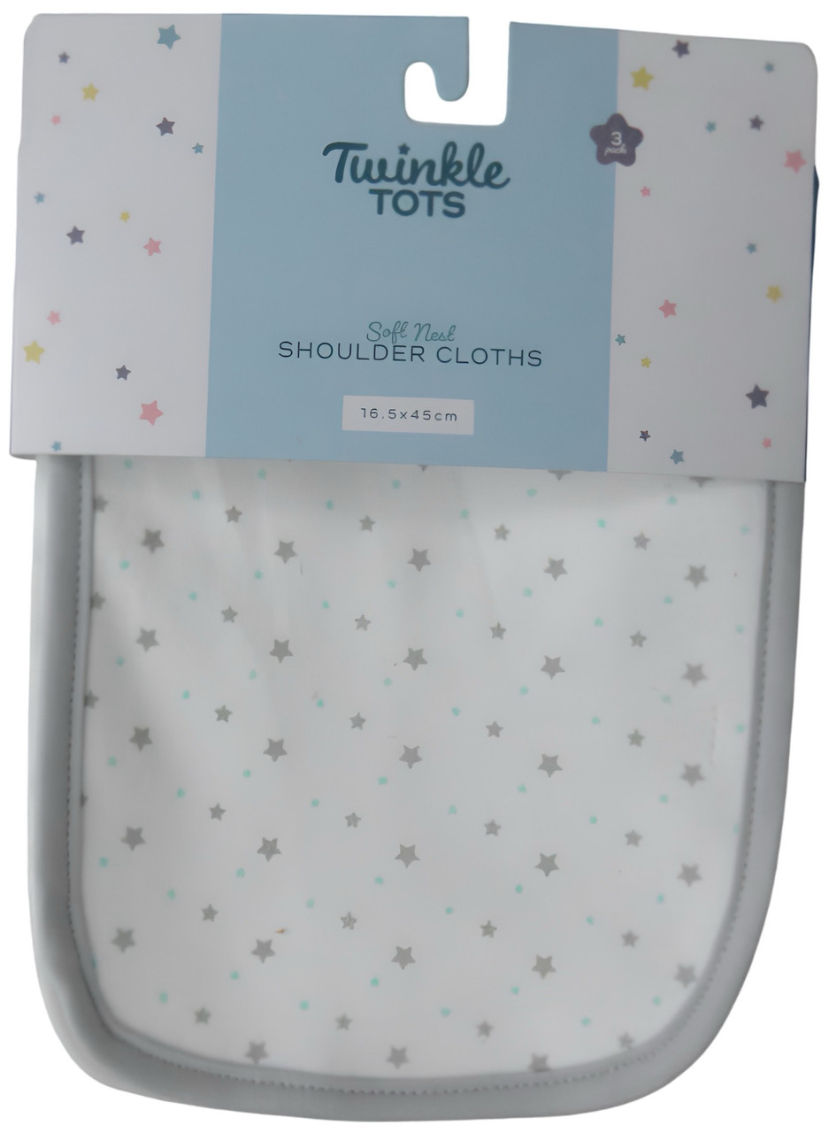 Twinkle Tots - Soft Nest Shoulder Cloths 3 Pack