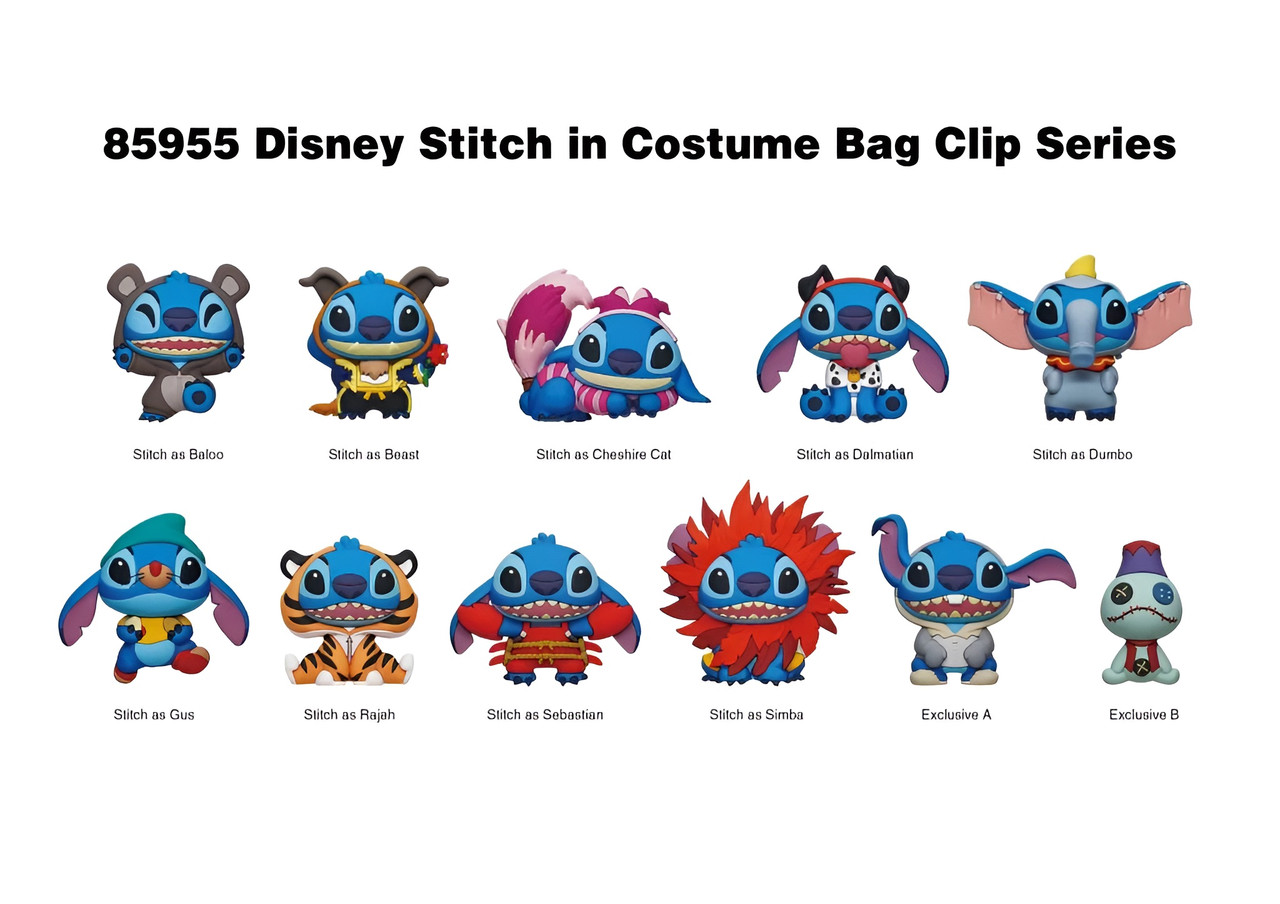 Lilo & Stitch - Stitch in Costume PVC Bag Clips S01 Blind Bag