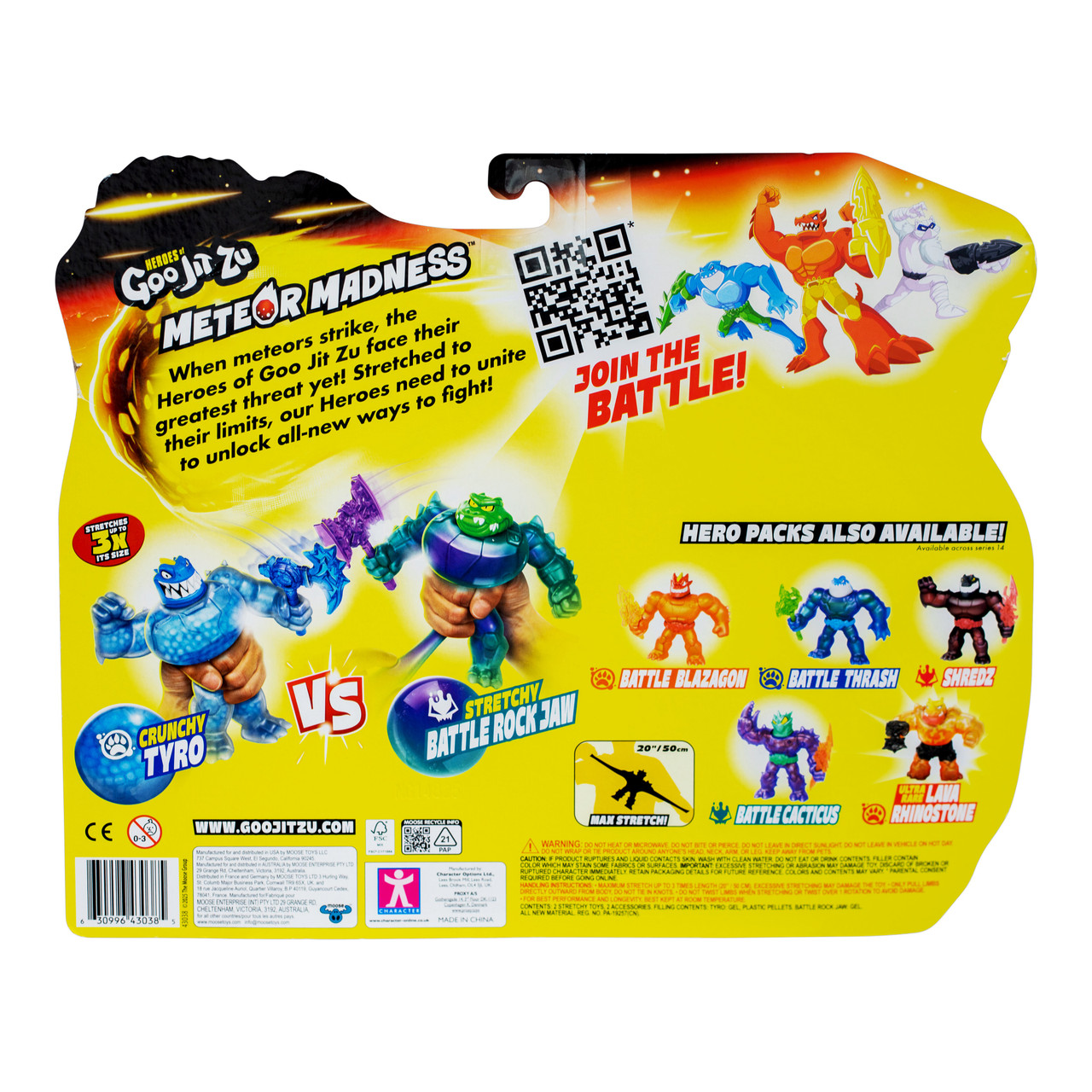 Heroes of Goo Jit Zu Meteor Mania Pack Tyro Vs Battle Rock Jaw