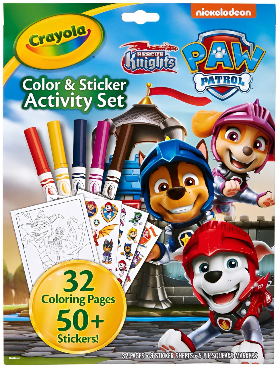 Crayola Paw Patrol Colour & Sticker Activity Set with Markers