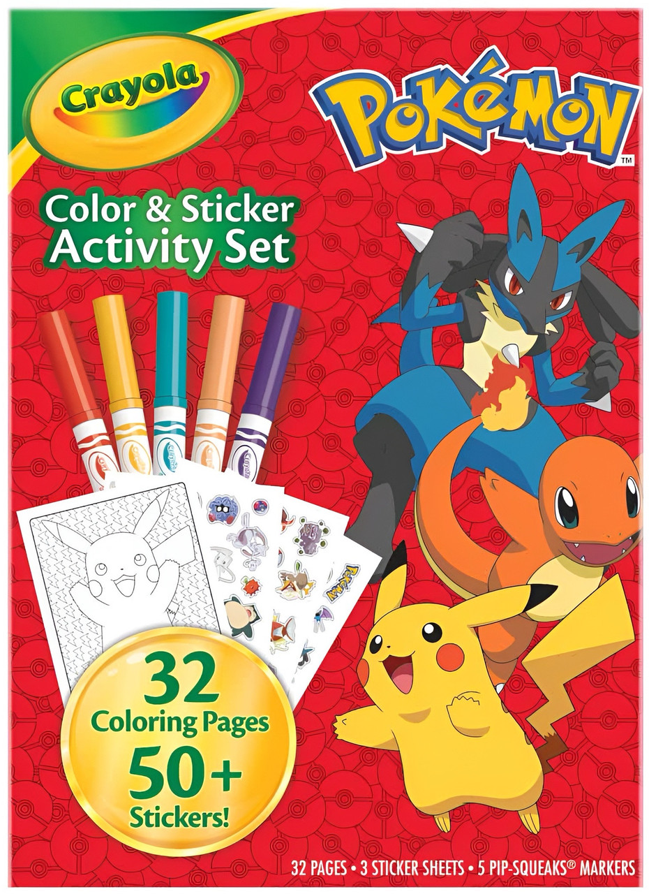 Crayola Pokemon Colour and Sticker Activity Set with Markers