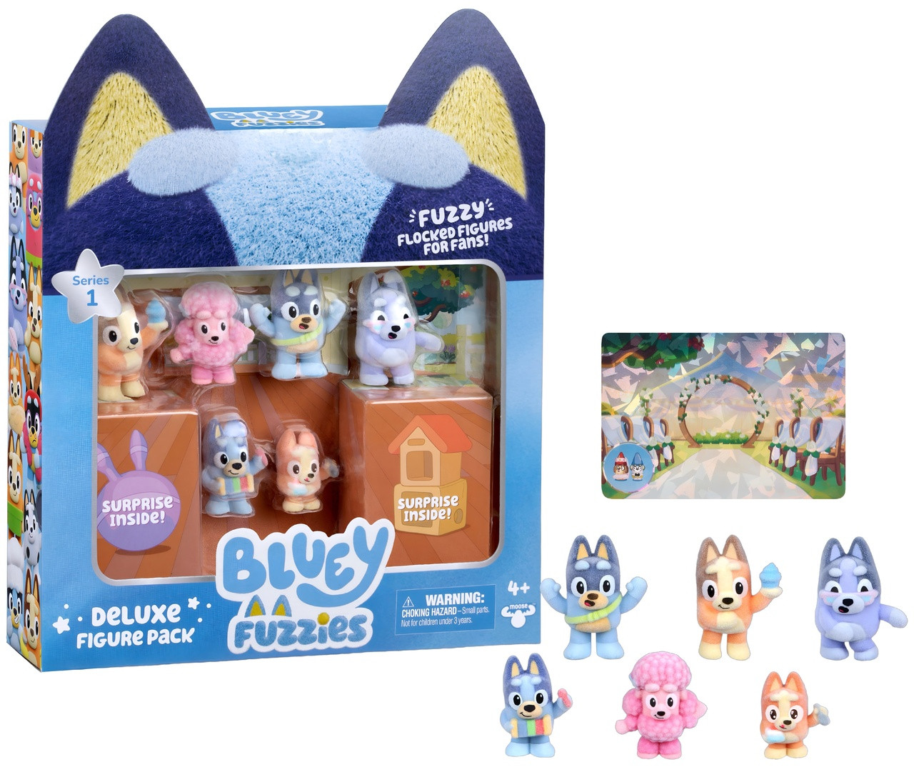 Bluey Fuzzies Deluxe Figure Pack