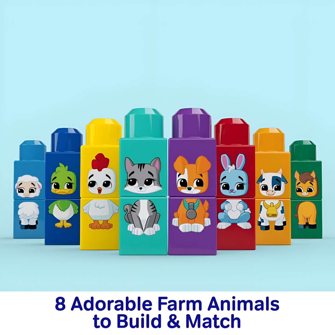 MEGA BLOKS First Builders Build & Match Animal Tractor (30 Pieces)