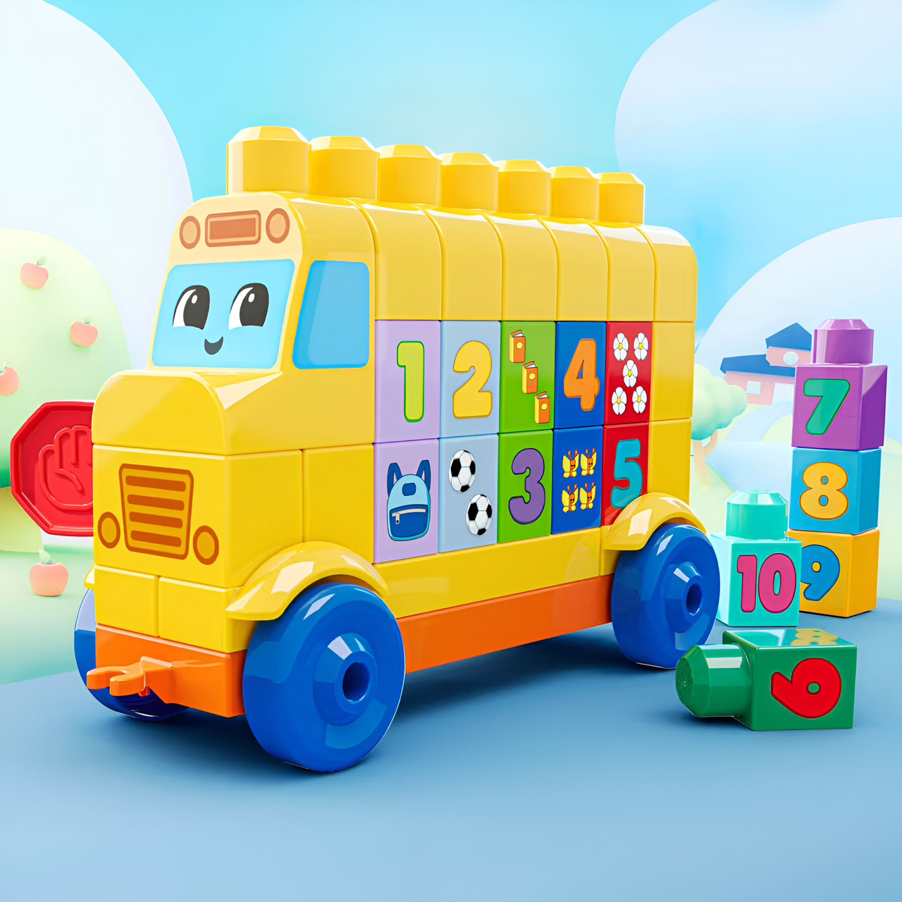 MEGA BLOKS First Builders Build & Count Bus (45 Pieces)