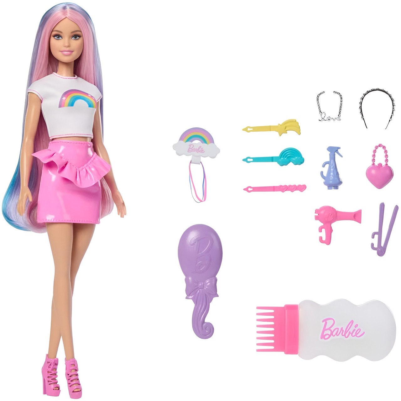 Barbie Rainbow Sparkle Hair Fashion Doll