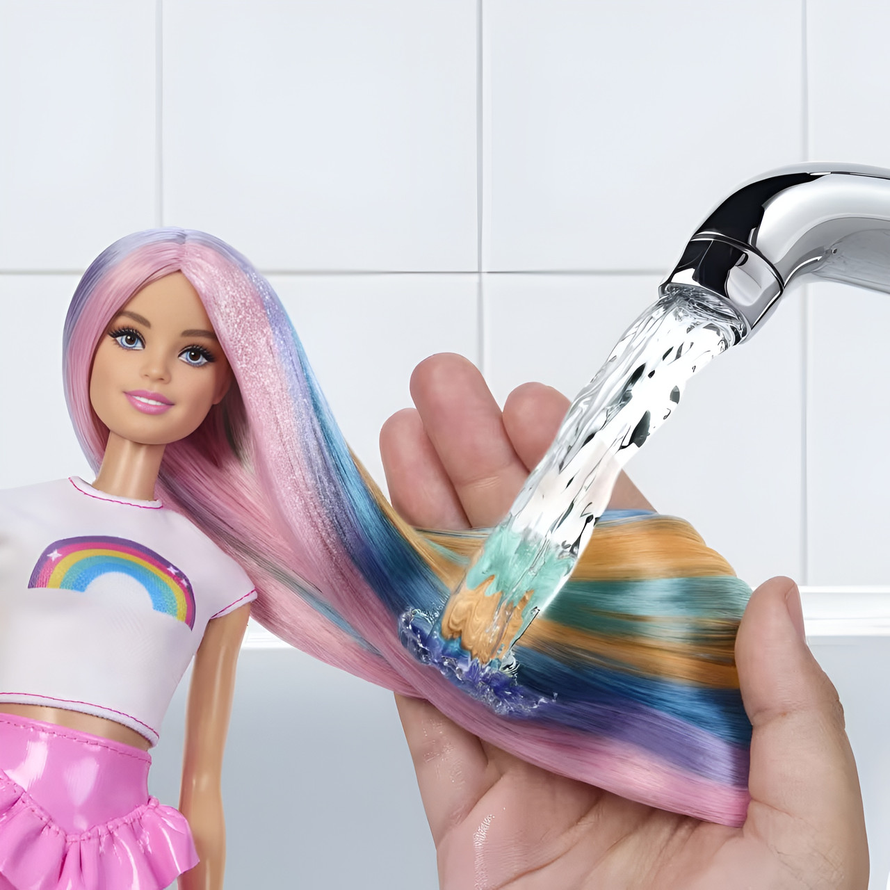Barbie Rainbow Sparkle Hair Fashion Doll
