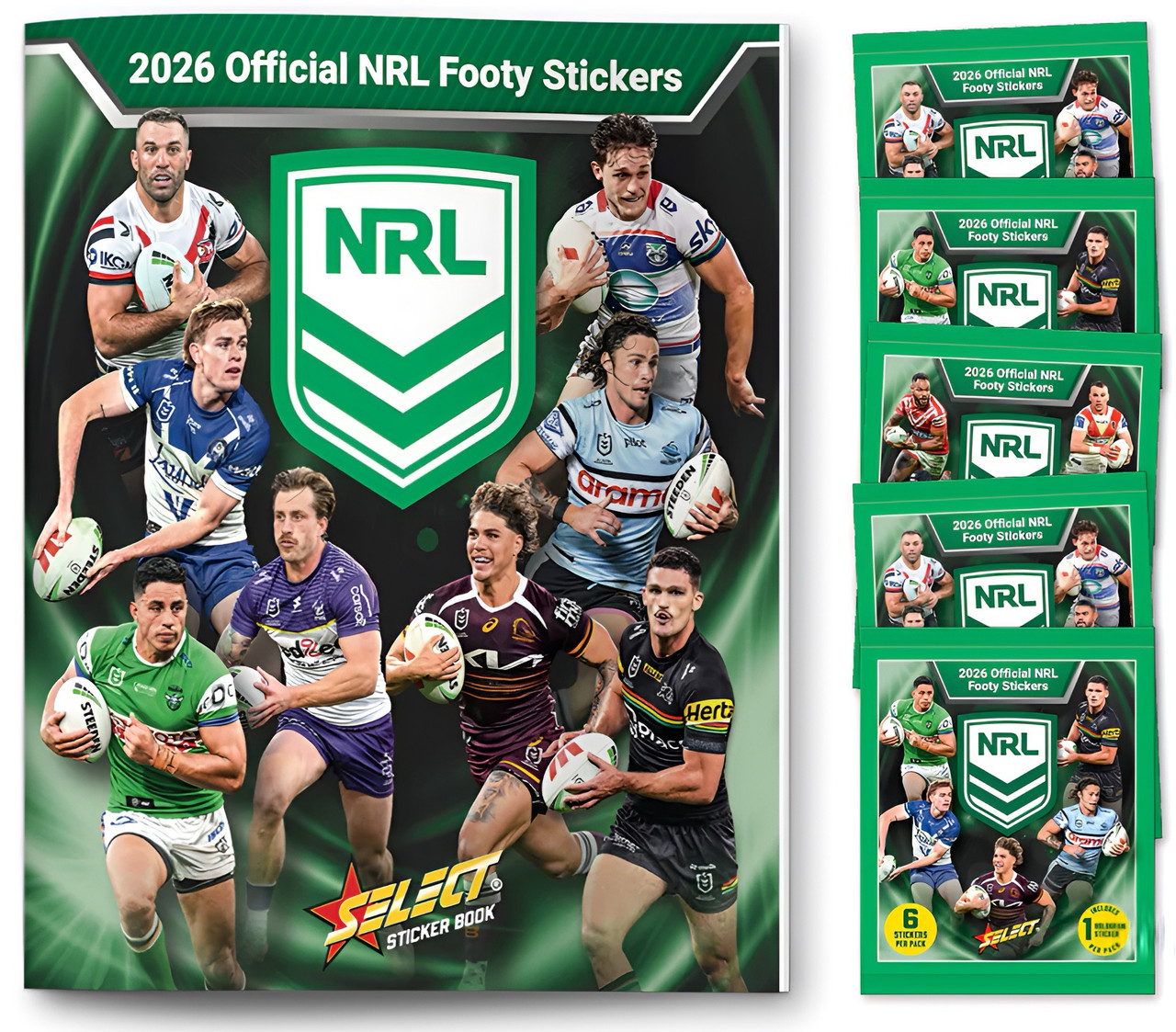 2026 Official NRL Footy Stickers Book Bundle