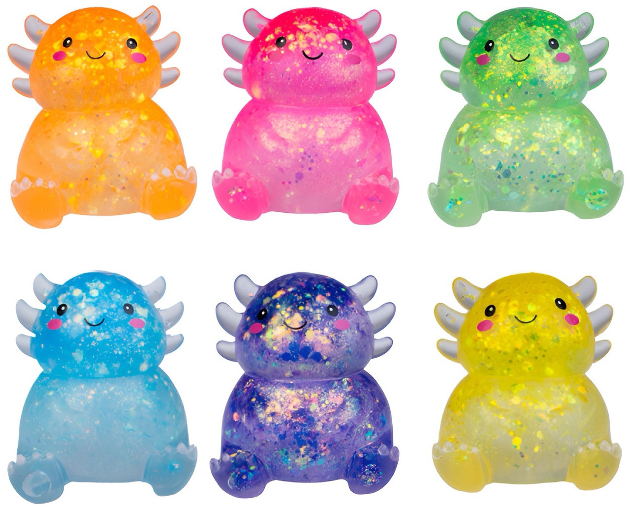 Squishy Glitter Axolotl