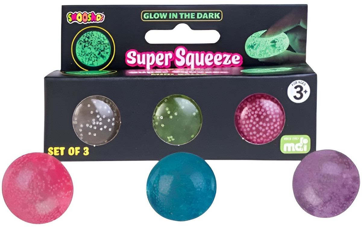 Smoosho's Super Squeeze Glow in the Dark Mini Balls Set