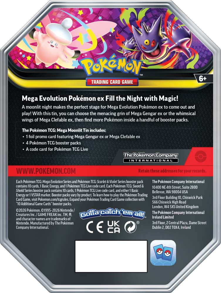 Pokemon TCG Mega Moonlight Tin