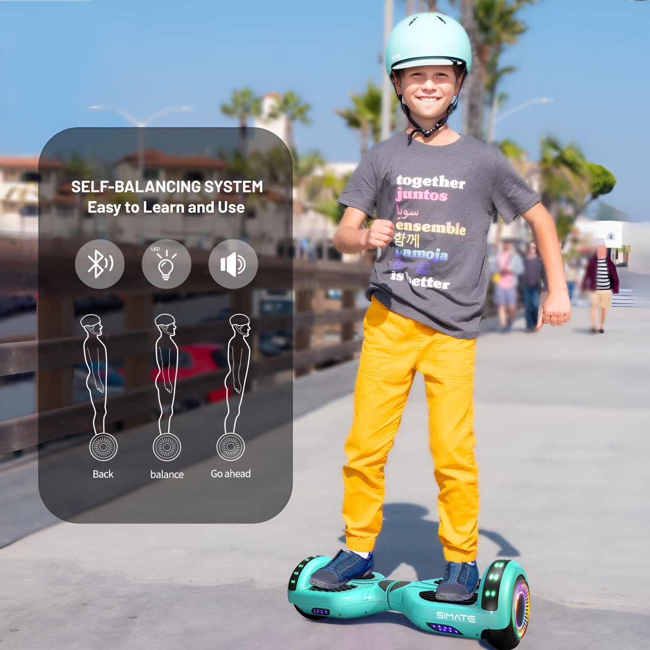 Hoverx Light-Up Hoverboard - Green