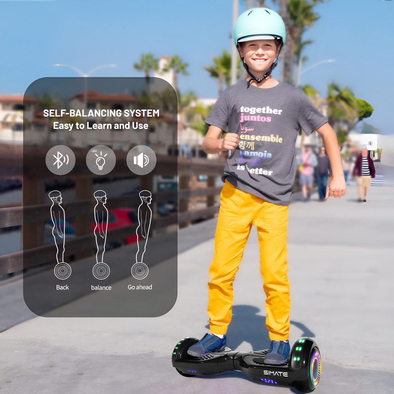 Hoverx Light-Up Hoverboard - Black