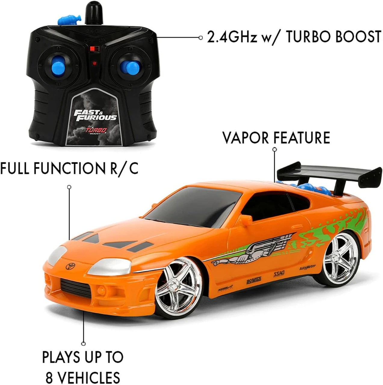 Fast & Furious RC Nitro Powered Vapor 1:24 Toyota Supra