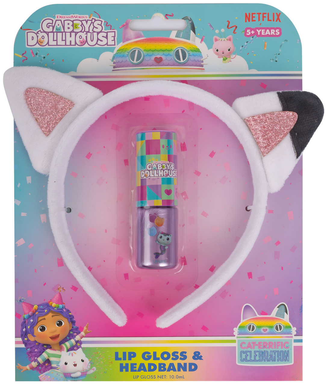 Gabby's Dollhouse Lip Gloss & Headband