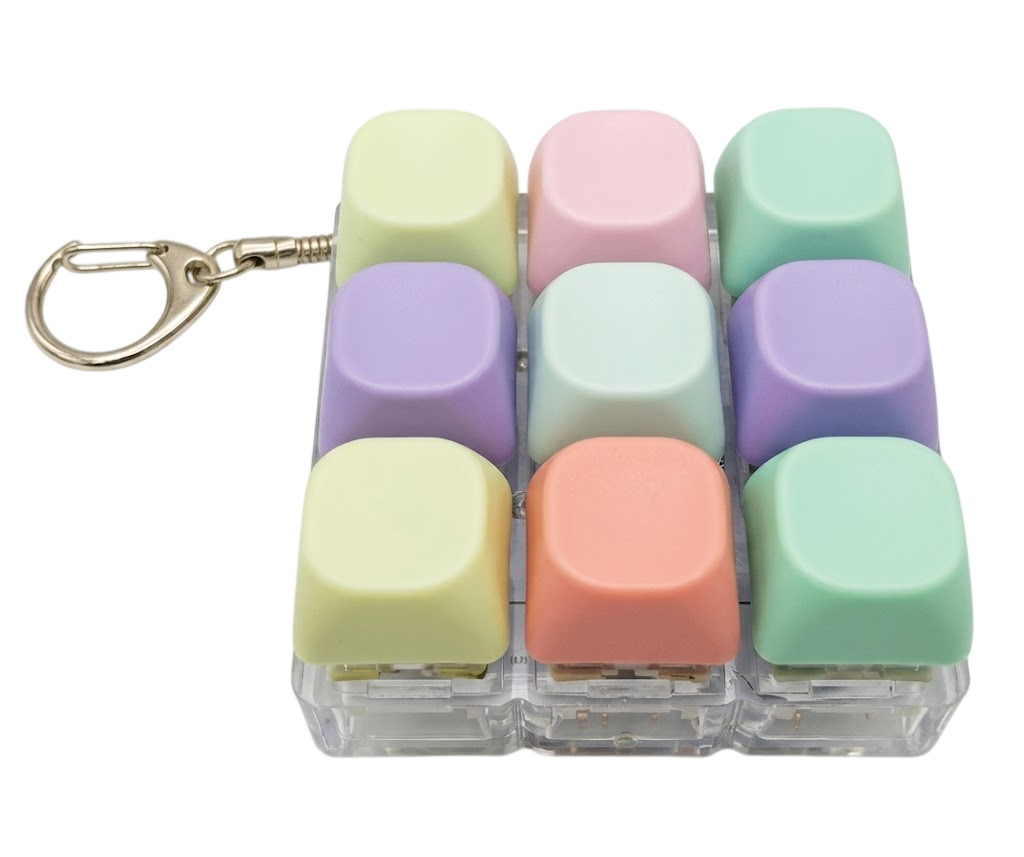 Pastel Keyboard Fidget Keychain