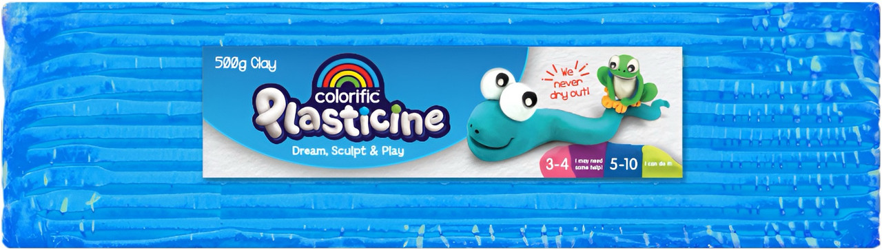Colourific Plasticine Education Pack 500g - Bright Blue