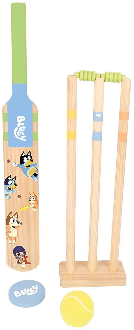 Bluey Wooden Cricket Set