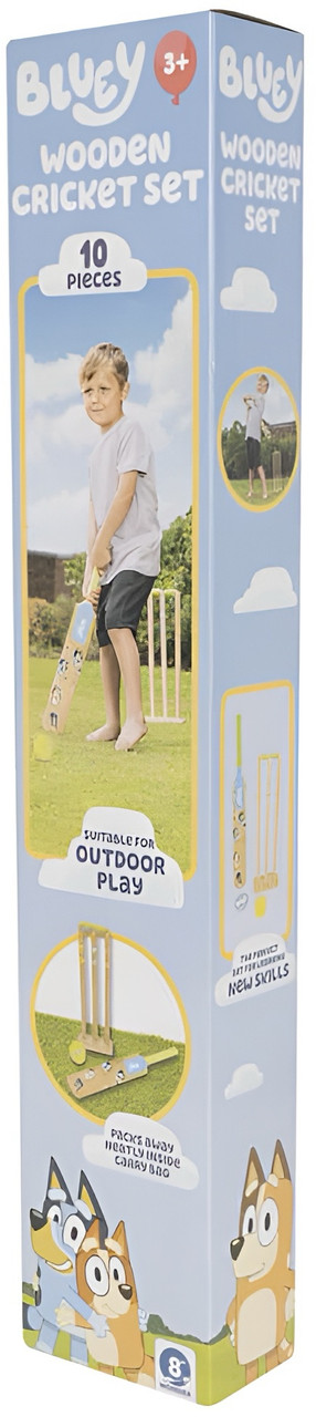 Bluey Wooden Cricket Set