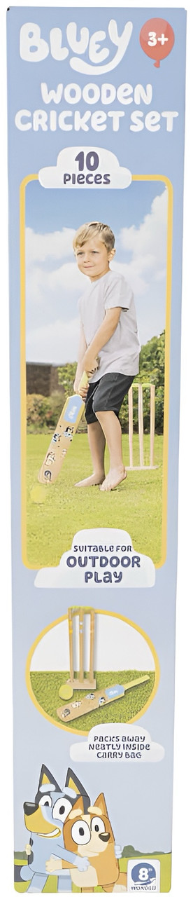 Bluey Wooden Cricket Set