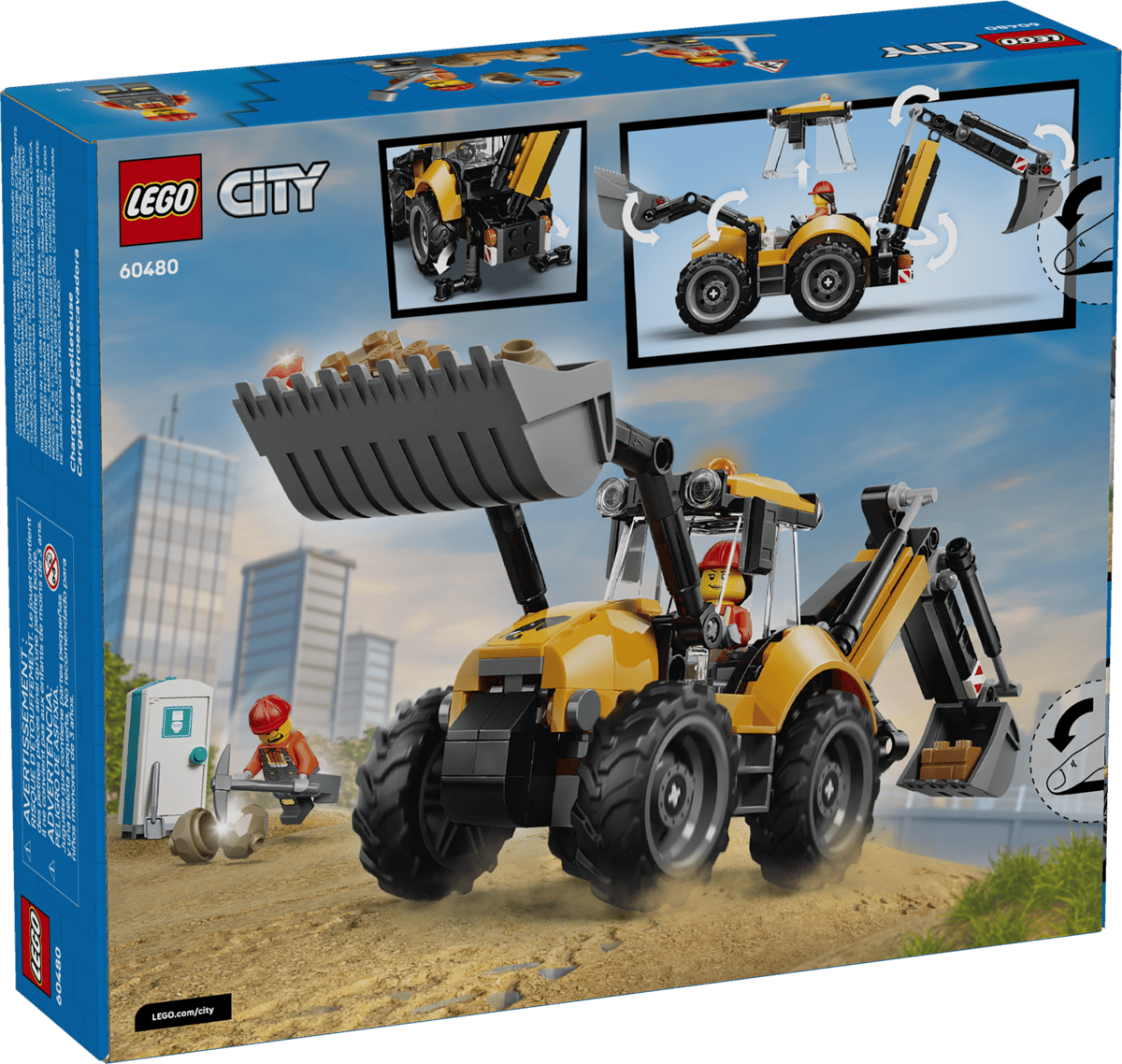 LEGO City Yellow Backhoe Loader 60480