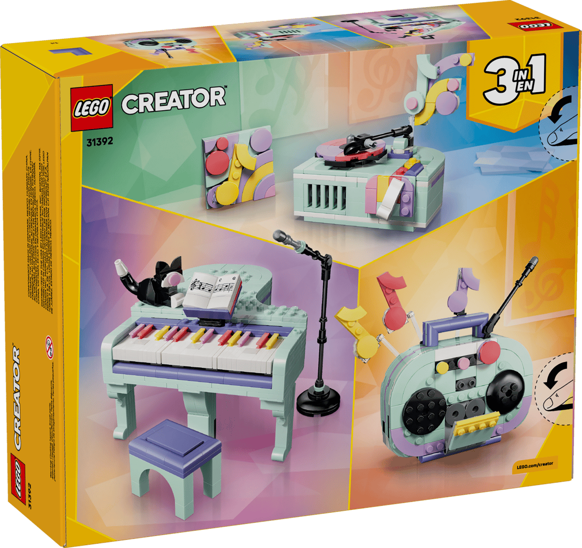 LEGO Creator 3-in-1 Music Decor Piano with Cat 31392