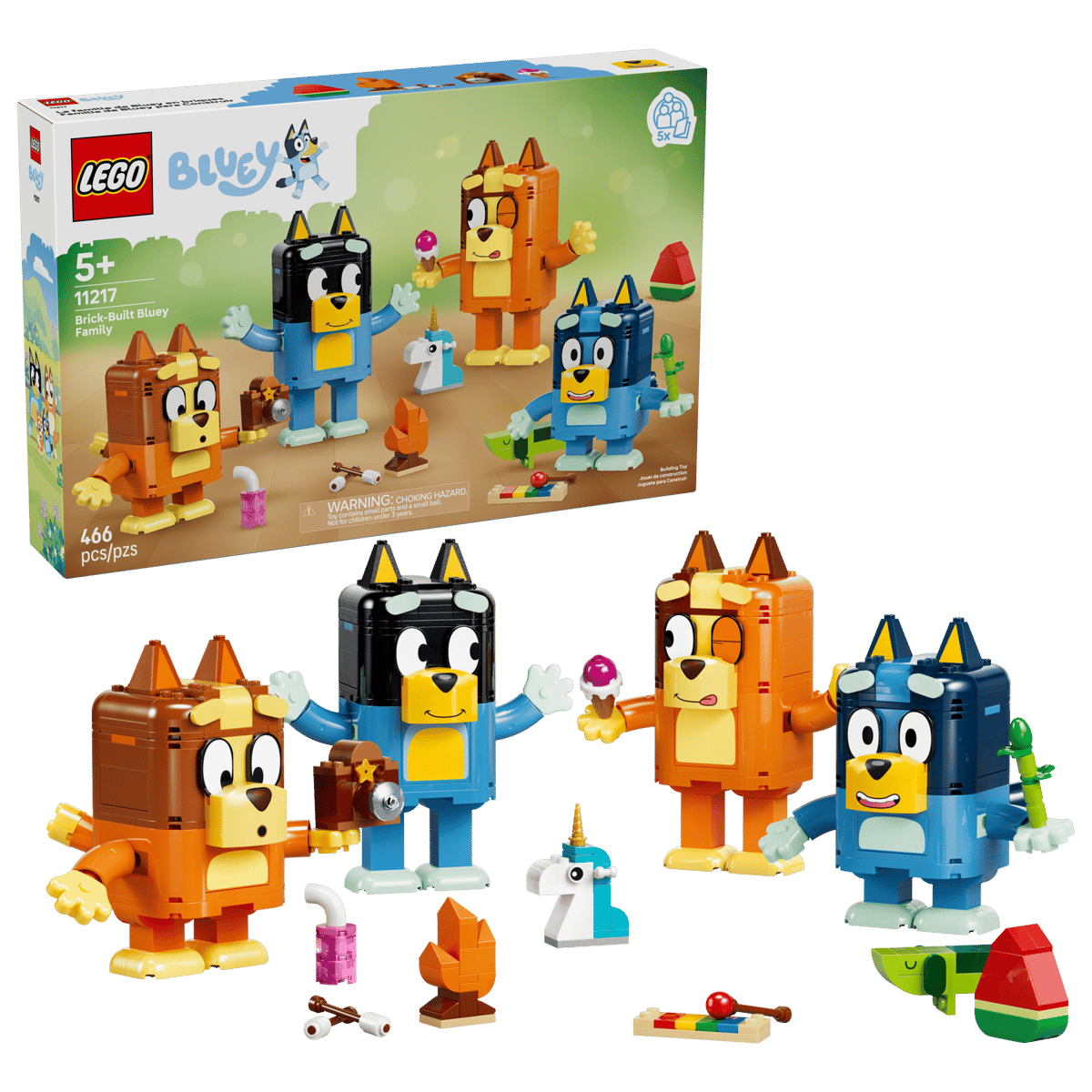 LEGO Bluey Brick-Built Bluey Family 11217