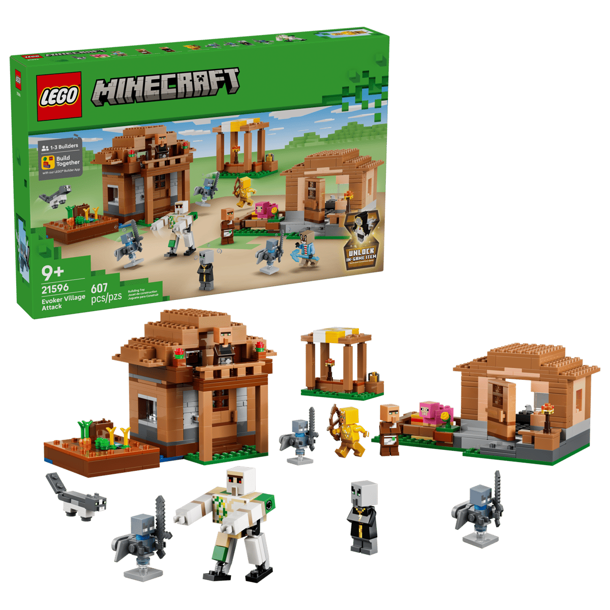 LEGO Minecraft Evoker Village Attack 21596
