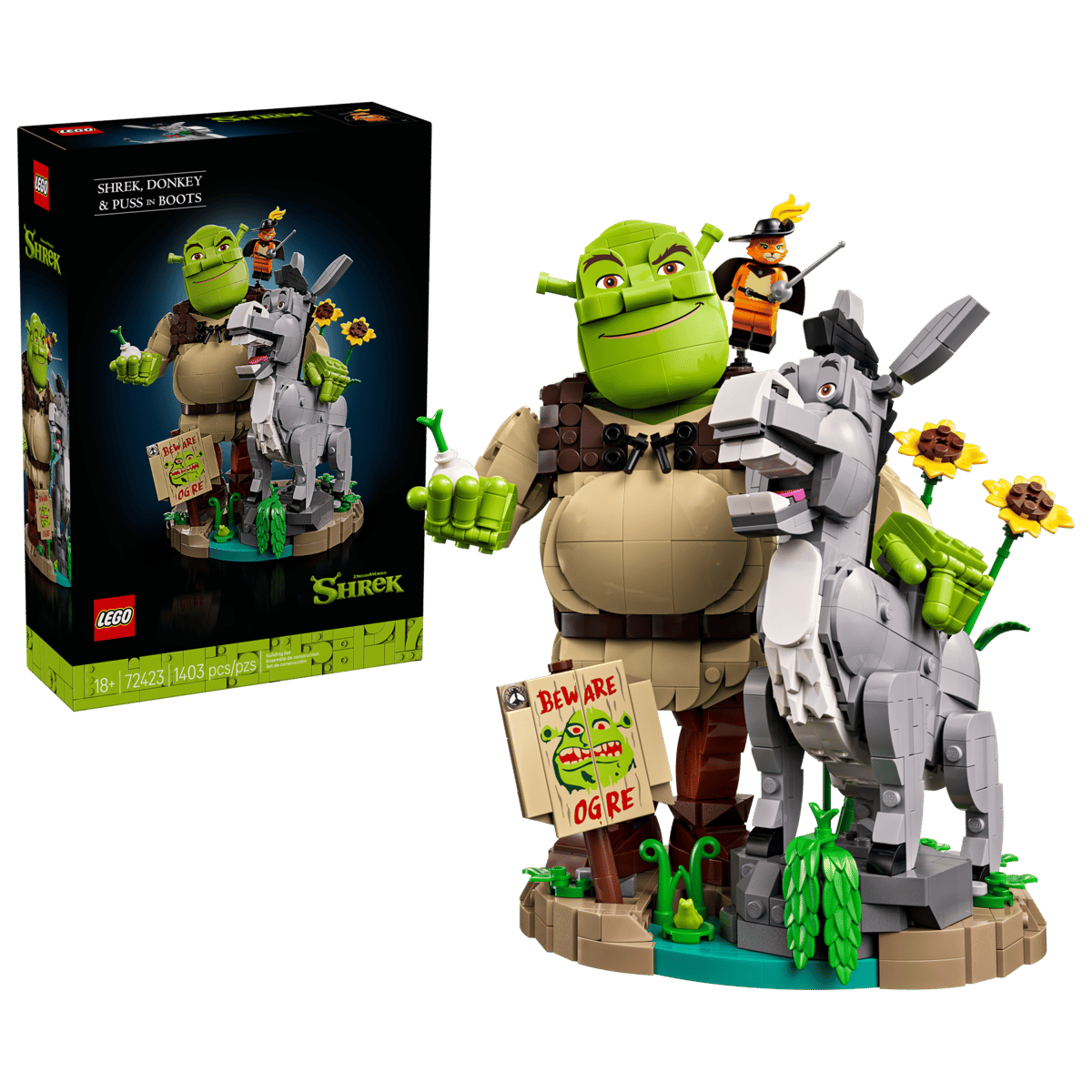 LEGO Badger Shrek, Donkey & Puss in Boots 72423