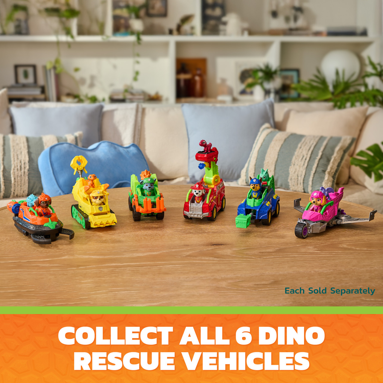 Paw Patrol The Dino Movie - Marshall Dino Vehicle with Dinosaur Figure