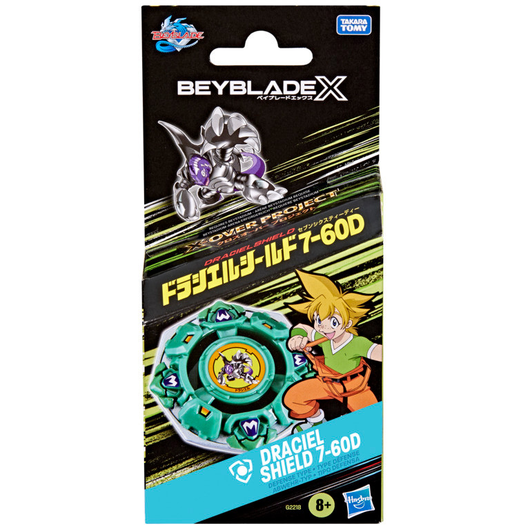 Beyblade X X-Over Project Draciel Shield 7-60D
Pack Top and Launcher