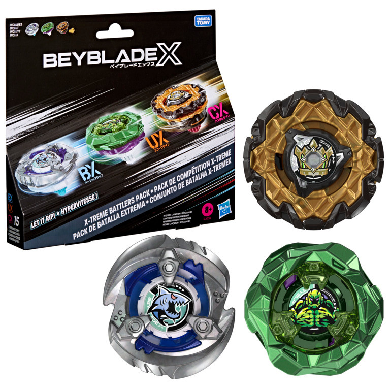 Beyblade X X-treme Battlers Pack, 3 Takara Tomy Tops