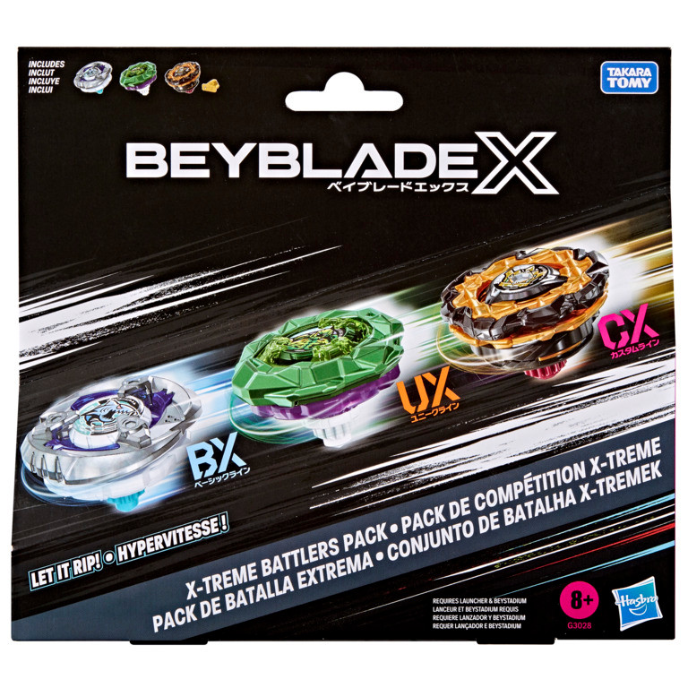 Beyblade X X-treme Battlers Pack, 3 Takara Tomy Tops