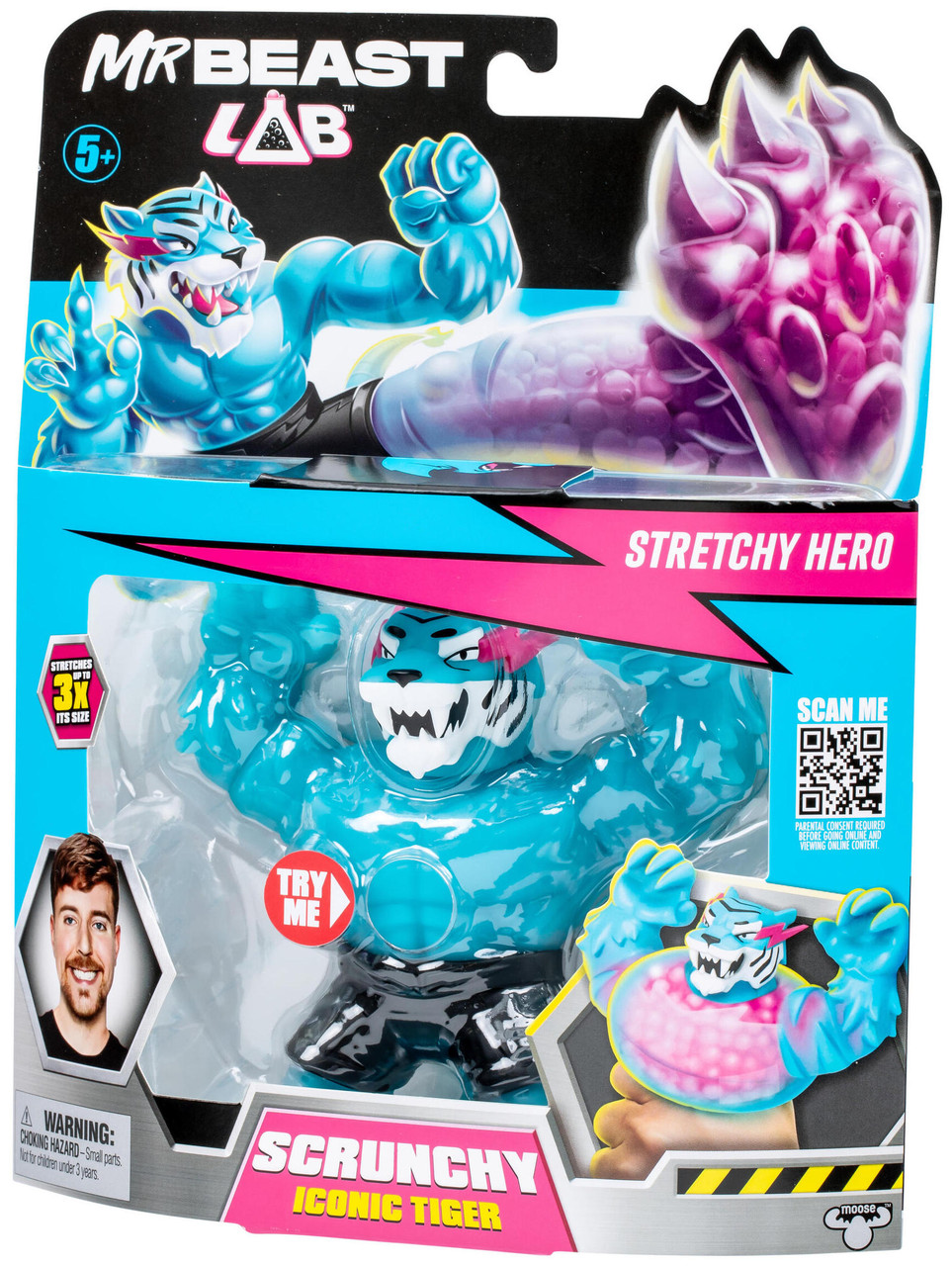Mr Beast Lab Stretchy Hero - Scrunchy Iconic Tiger