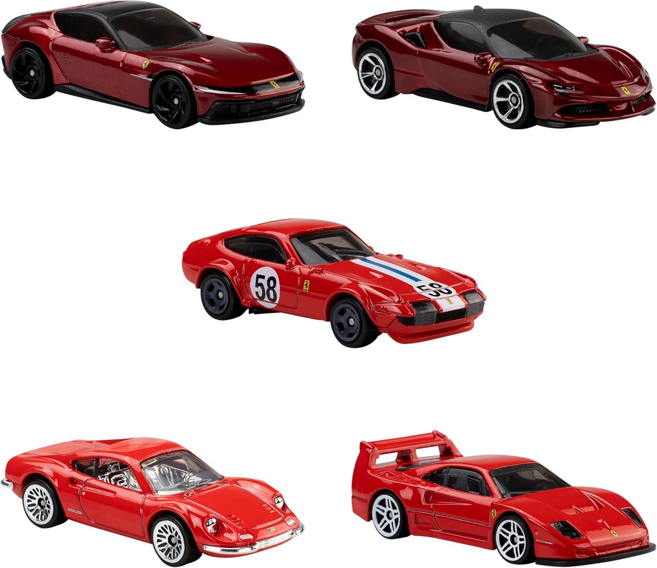 Hot Wheels Rosso 5 Pack