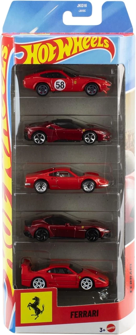 Hot Wheels Rosso 5 Pack