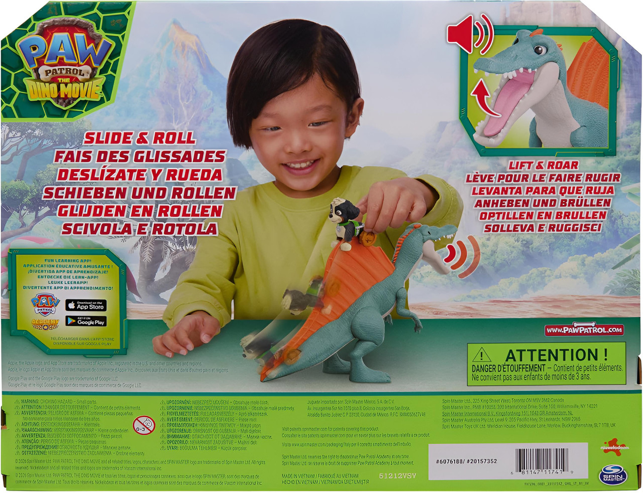 Paw Patrol The Dino Movie - Rise and Roll Dino Set