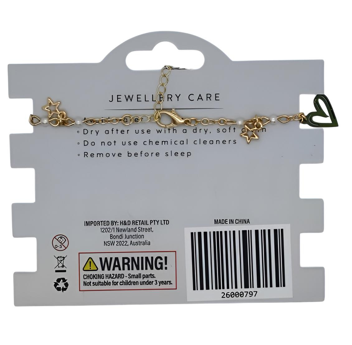 Lola Luxe - Heart Star Flower Vibe Charm Bracelet