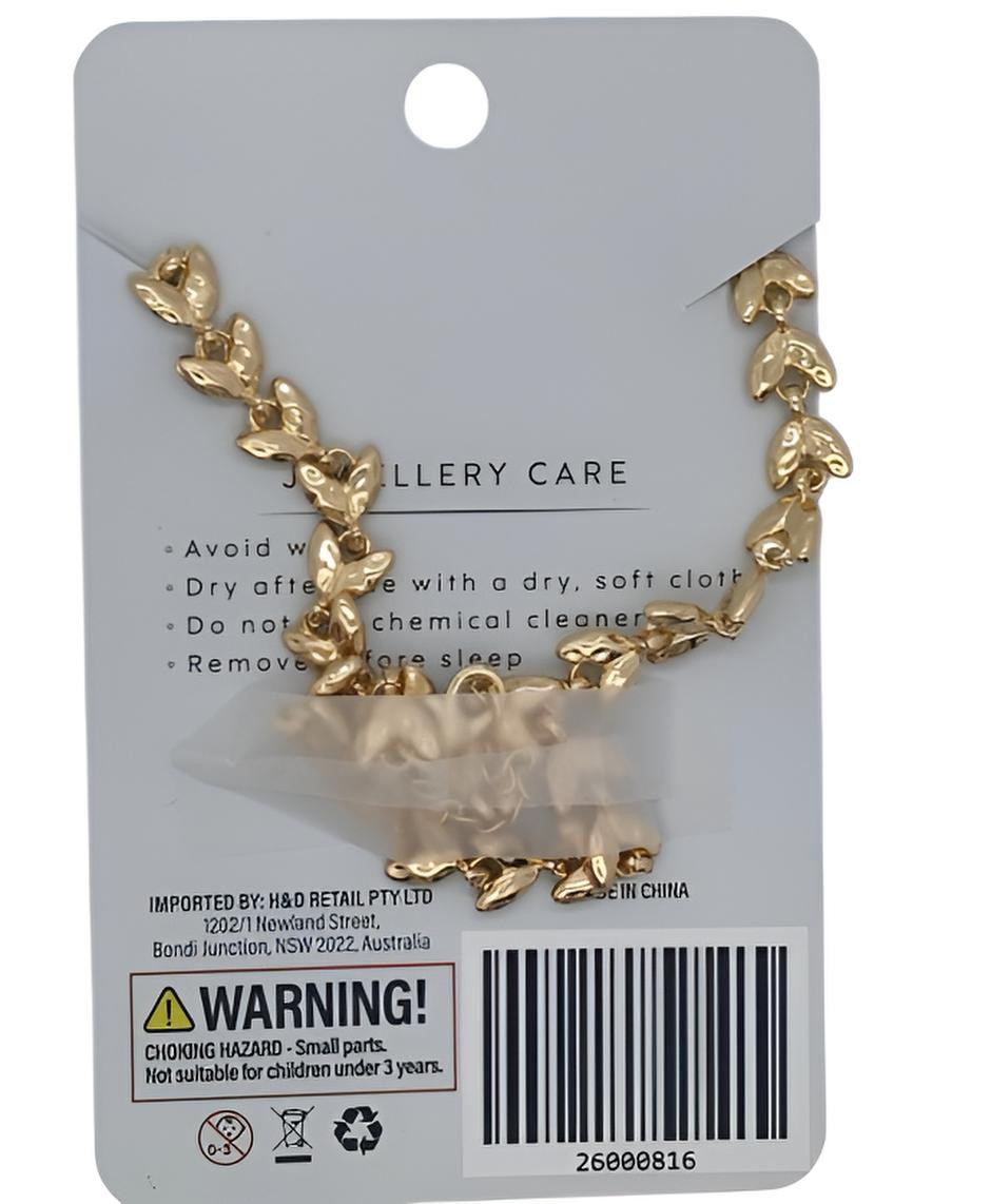 Lola Luxe - Gold Heart Link Necklace