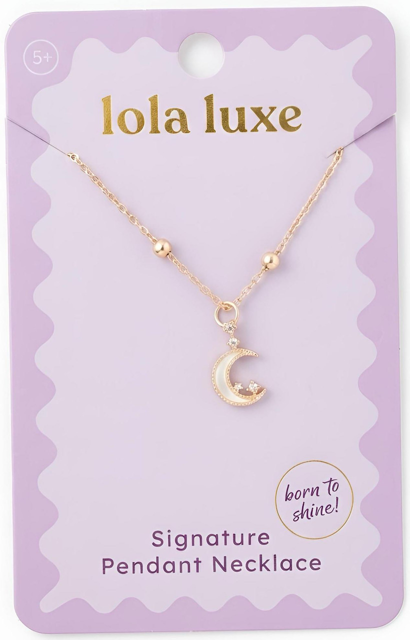 Lola Luxe - Gold Shimmer Moon Necklace