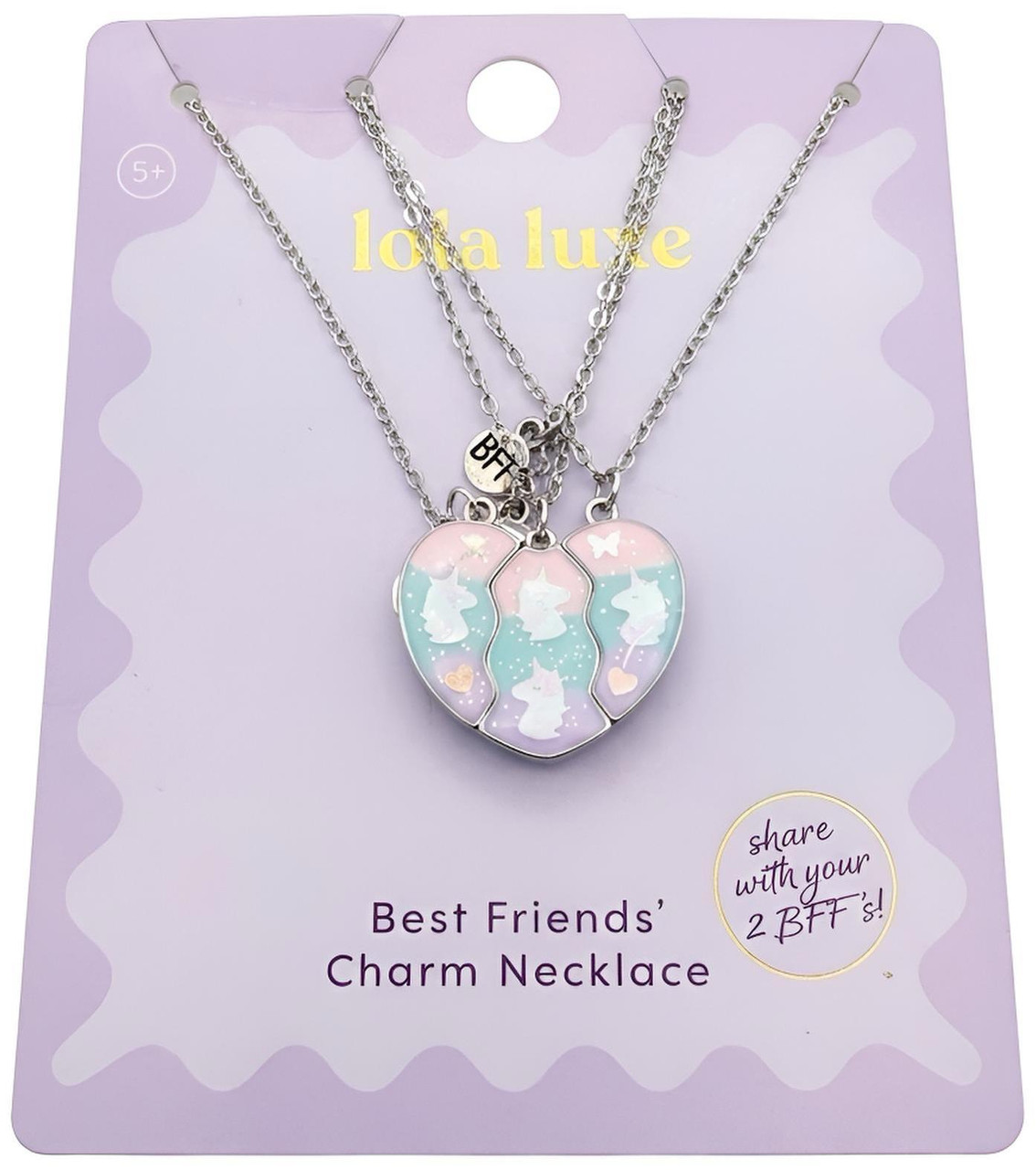 Lola Luxe - BFF Rainbow Unicorn Necklace 3-Piece