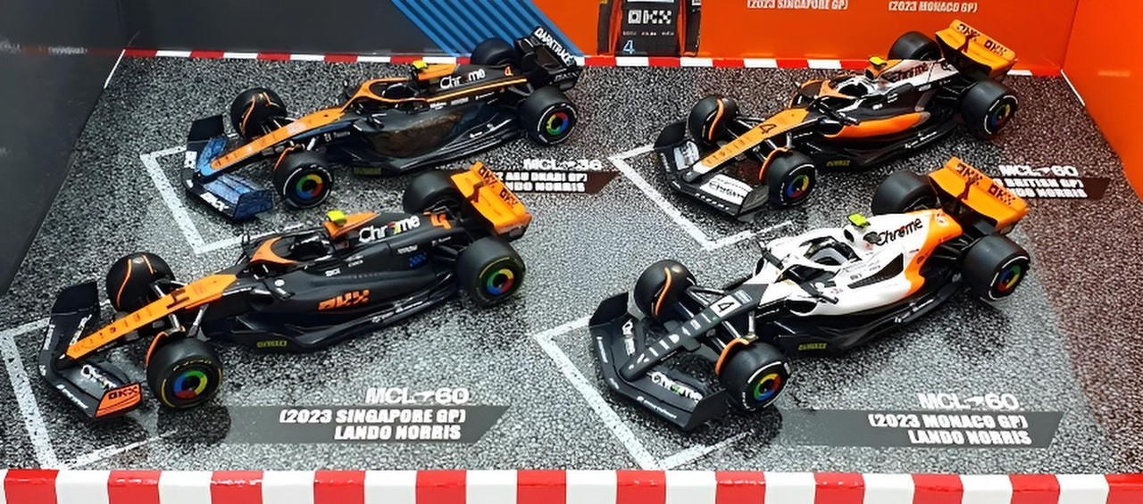 Bburago 1:43 F1 McLaren #4 Norris 4pc Gift Pack