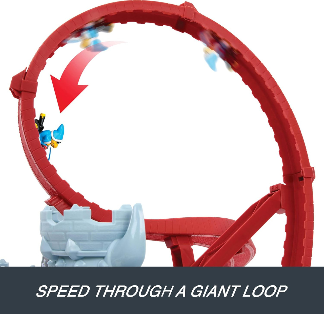 Hot Wheels Toy Car Track Set Mario Kart Bowser’s Castle Playset 1:64 Scale