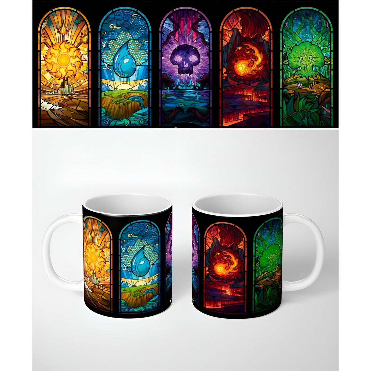 Magic The Gathering - Stained Glass Mug