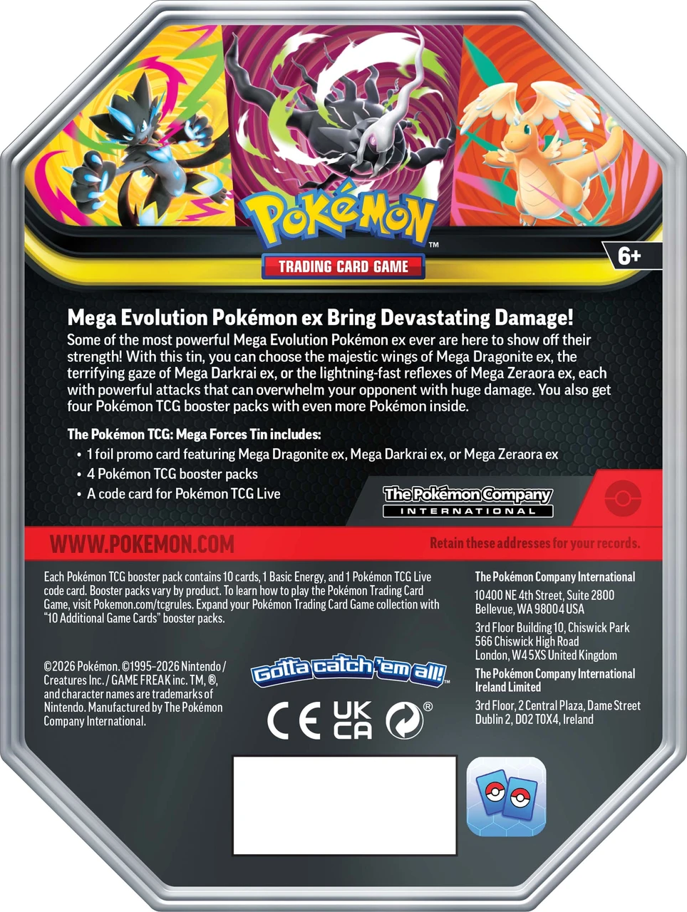 Pokemon TCG Mega Forces Tin