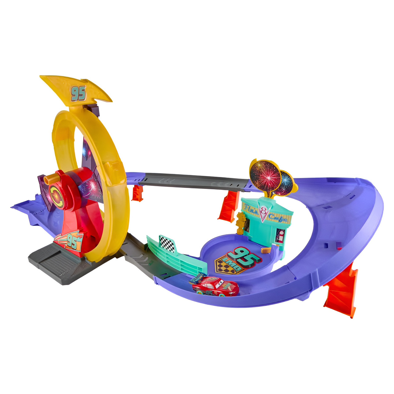 Disney Pixar Cars Lightning Mcqueen Celebration Raceway Playset